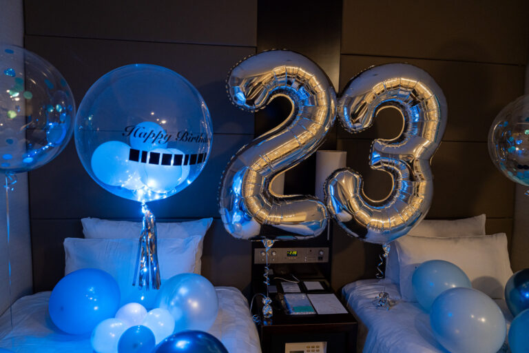 品川プリンスホテル メインタワーでの23歳誕生日サプライズバルーン飾り付け