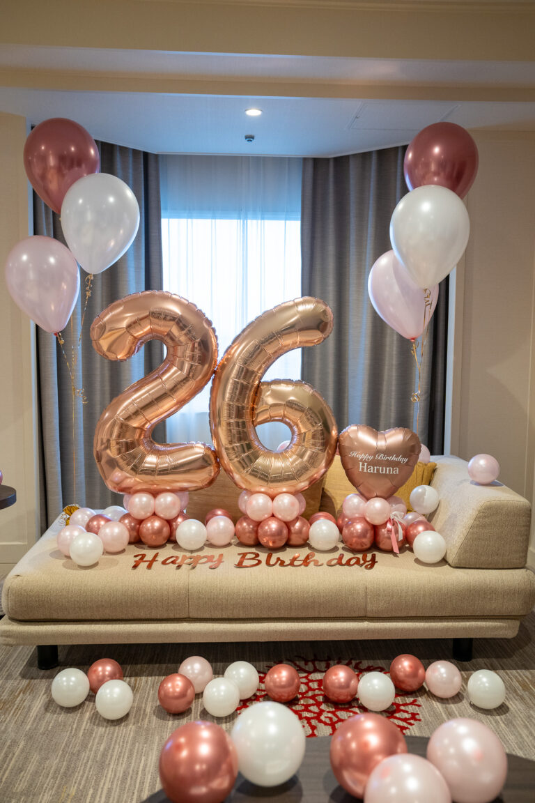 ダブルツリーby ヒルトン那覇首里城での26歳誕生日サプライズバルーン装飾