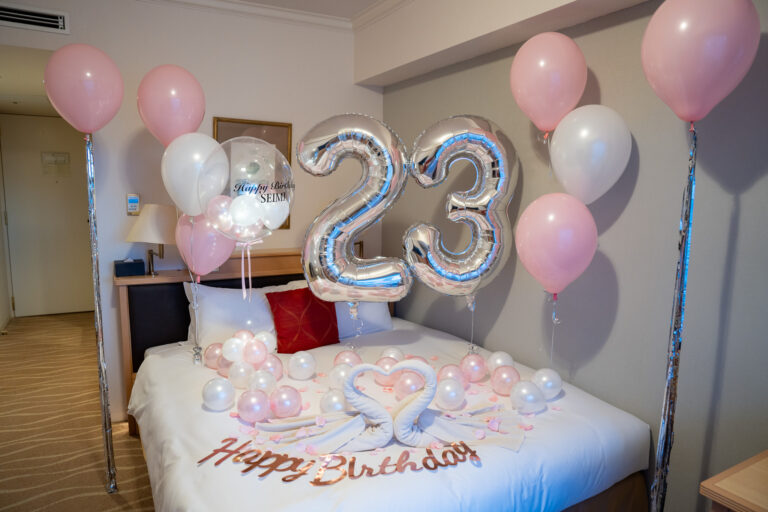 神戸メリケンパーク オリエンタルホテル23歲生日驚喜氣球裝飾