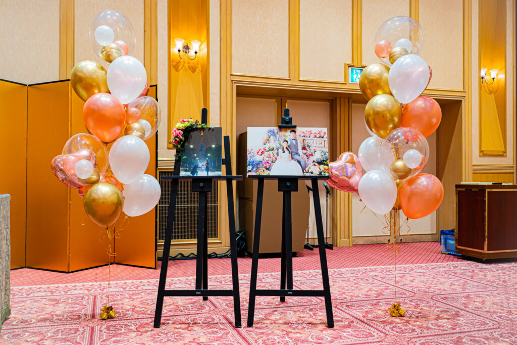 結婚式のウェルカムスペース装飾