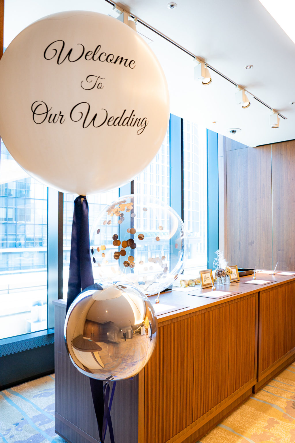 結婚式のウェルカムスペース装飾