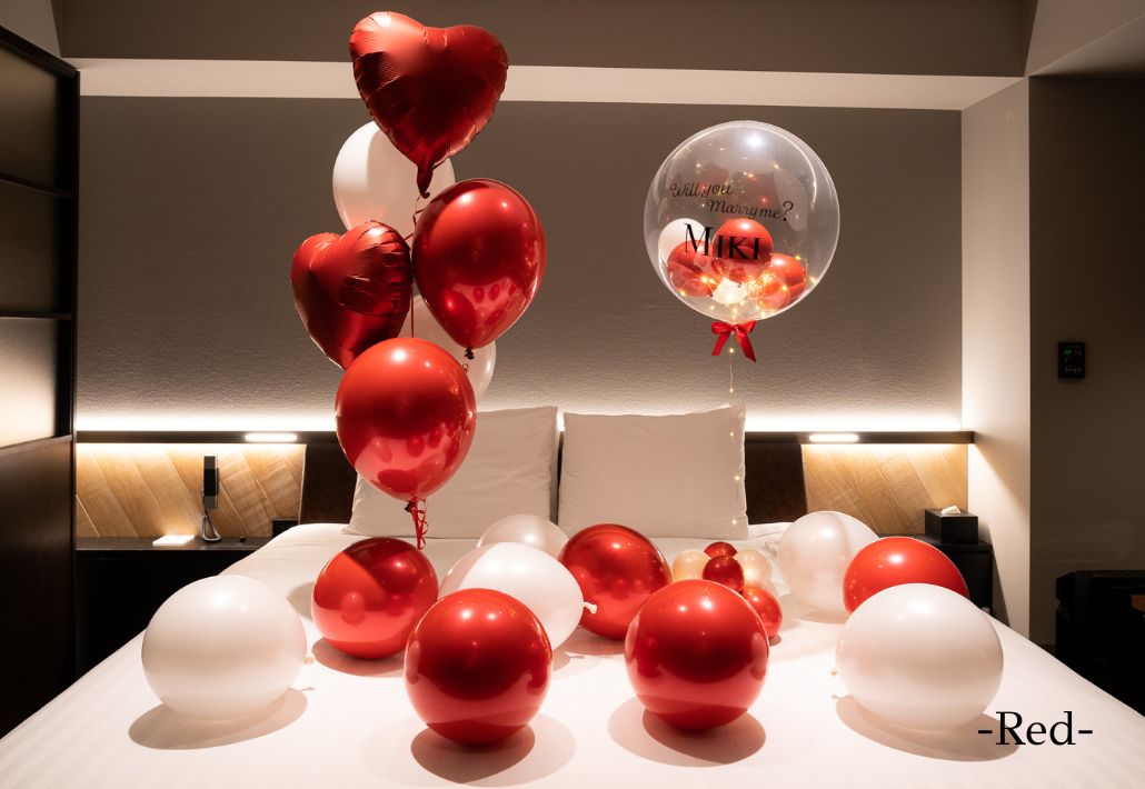 ホテルで彼女にプロポーズ装飾