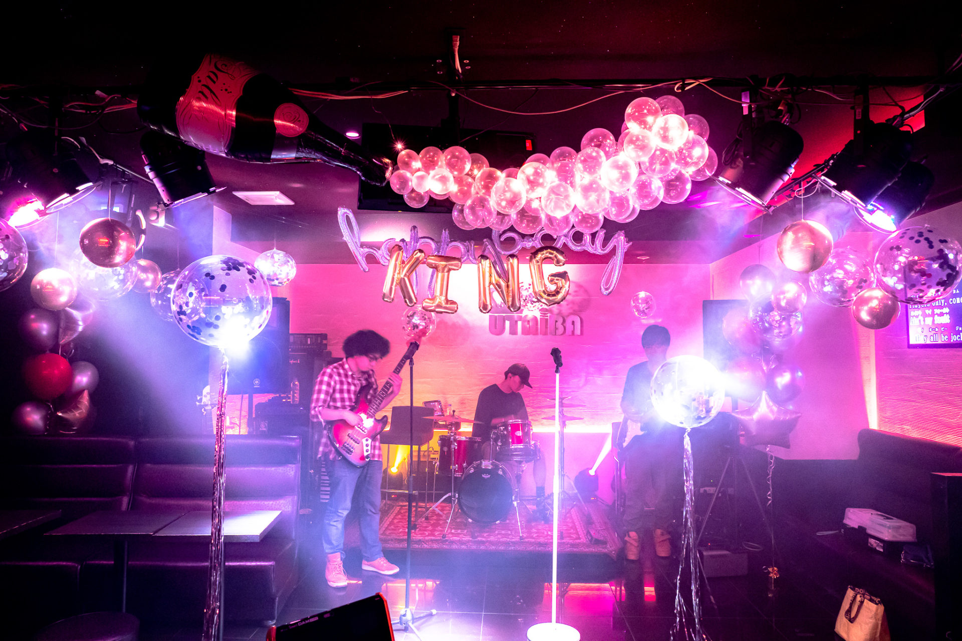 音楽スタジオのバルーン装飾