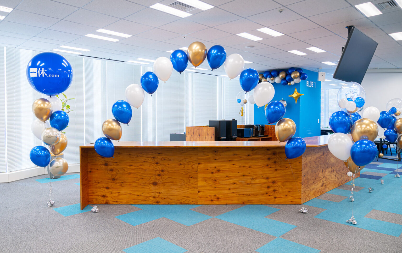 企業イベントフォトスポット装飾