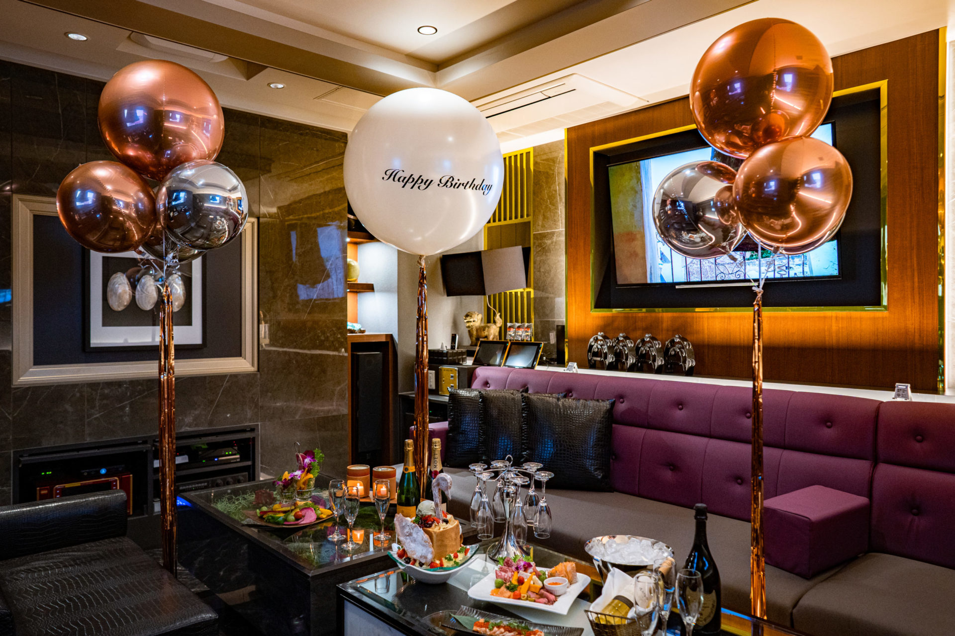 飲食店でバースデーパーティー