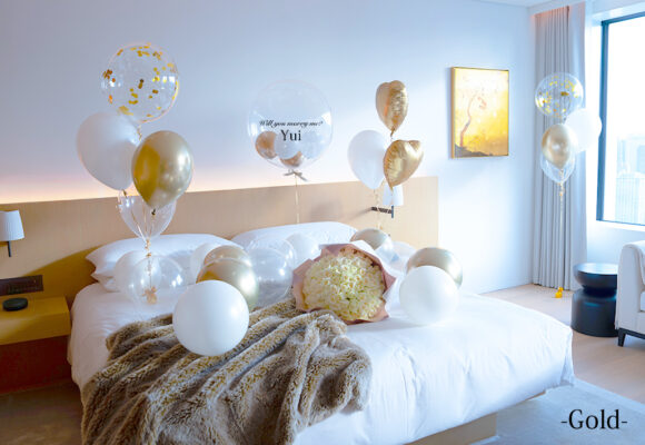 하트 풍선을 이용한 프로포즈 데코레이션