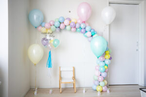 子供の3歳のお祝いバルーン