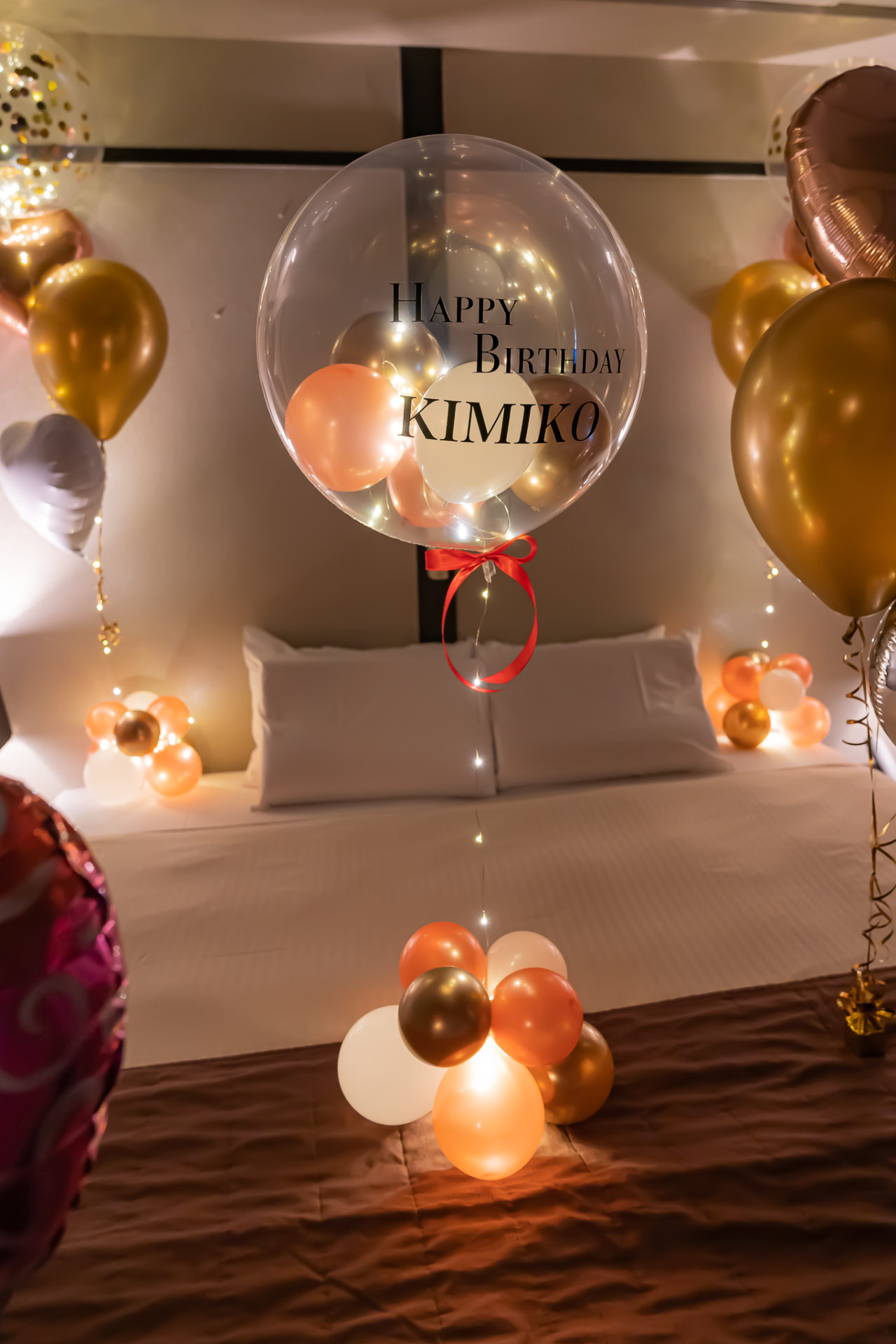 彼女の名前入りバルーン