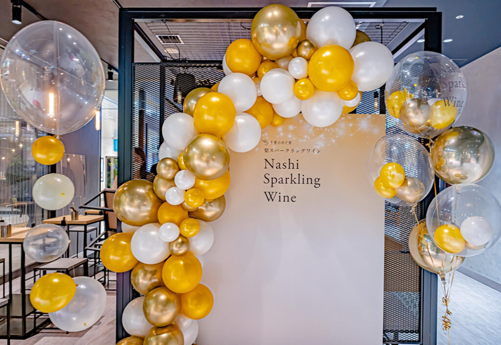 ワインブランドイベントのウェルカムスペース装飾