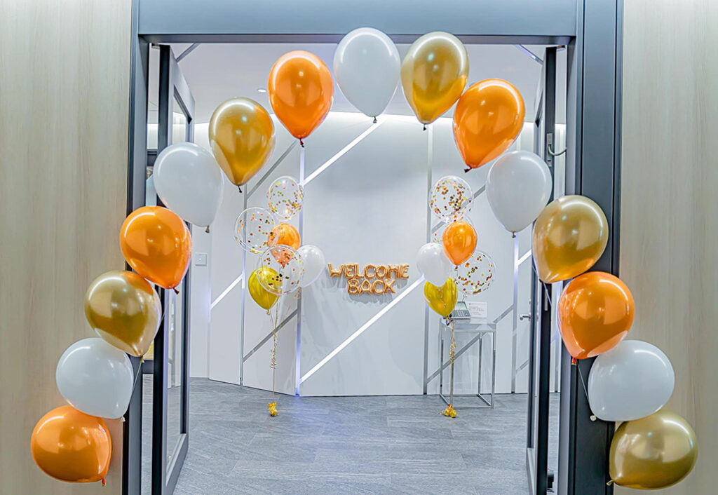 法人イベントウェルカムスペース装飾