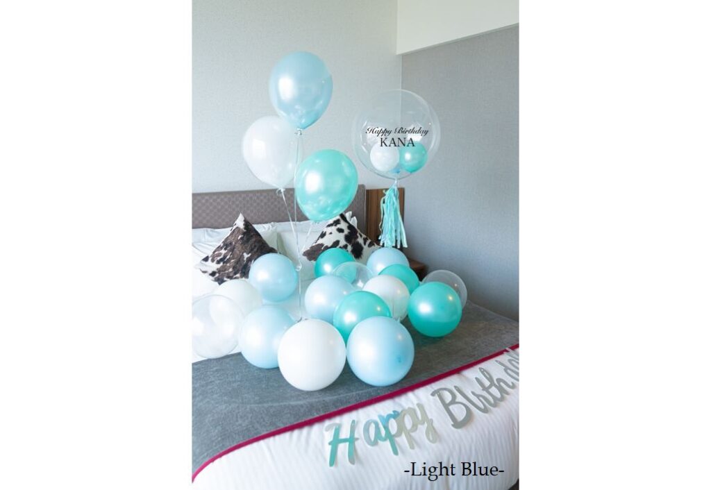 彼女への誕生日お祝いバルーン装飾