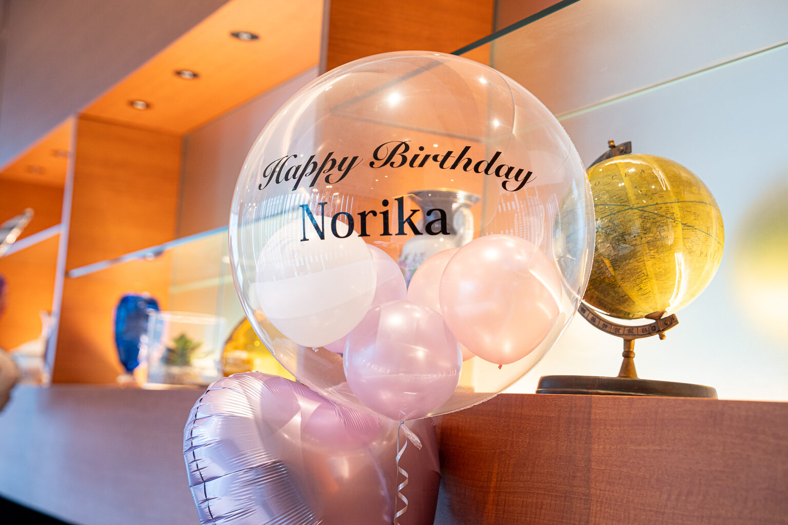 CITY CLUB OF TOKYOでピンクとラベンダーのユニコーンバルーンで祝う7歳の誕生日飾り付け