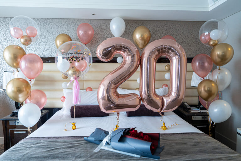 ホテルインターコンチネンタル東京ベイでの20歳誕生日サプライズバルーン飾り付け
