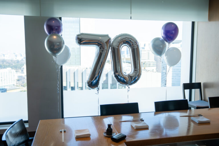 Balloon Decoration for 70th Birthday Celebration at アークヒルズクラブ