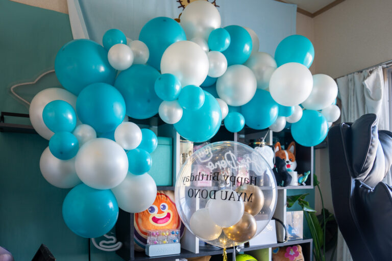 Turquoise Blue Balloon Birthday Surprise Decoration