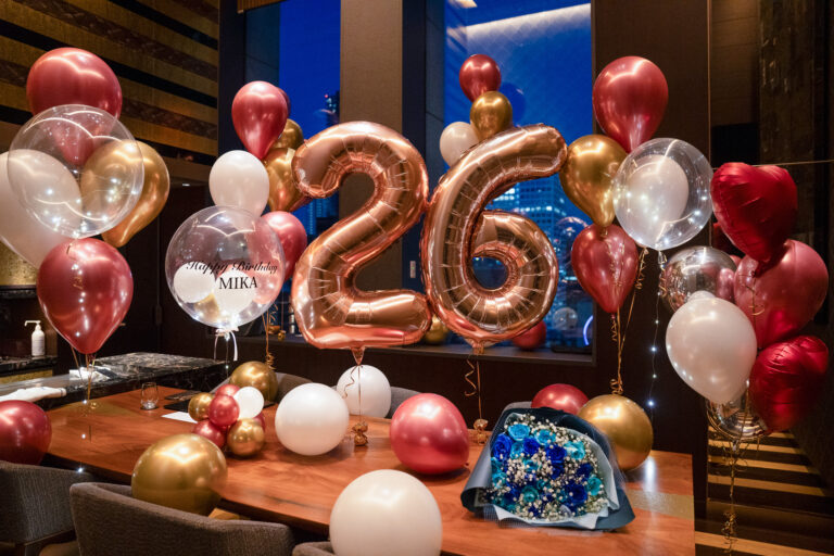 26th Birthday Balloon Decoration Surprise at 鉄板焼 和城