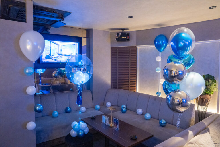 Blue & Silver Balloon Birthday Surprise Decoration at BAR Link