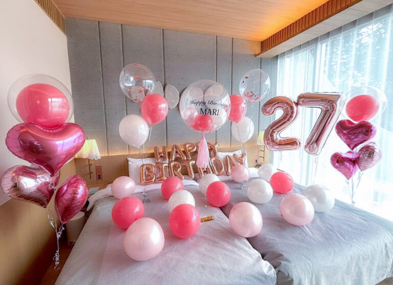 27th Birthday Balloon Decoration Surprise at RETONA HAKONE