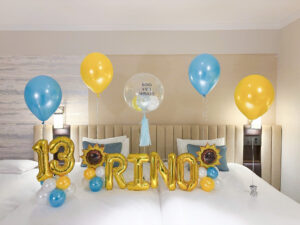 神戸メリケンパーク オリエンタルホテルでの13歳誕生日サプライズ飾り付け