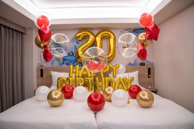 ノボテル沖縄那覇での20歳誕生日サプライズバルーン飾り付け