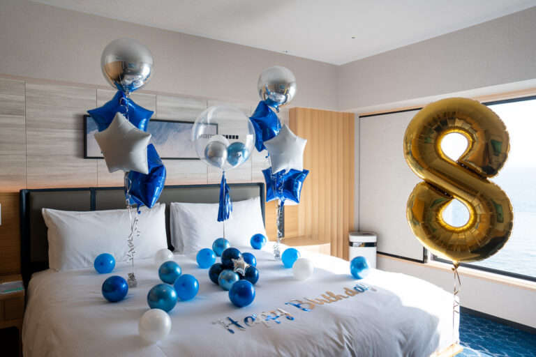 ヒルトン東京ベイでの8歳の誕生日をバルーン装飾でサプライズ飾り付け
