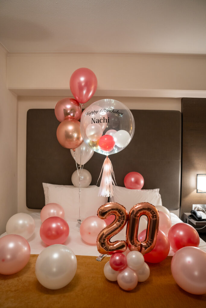 グランドプリンスホテル新高輪での20歳誕生日サプライズバルーン装飾