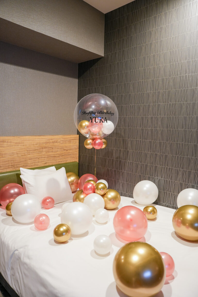 相鉄グランドフレッサ東京ベイ有明生日驚喜佈置 | 粉色&金色氣球裝飾