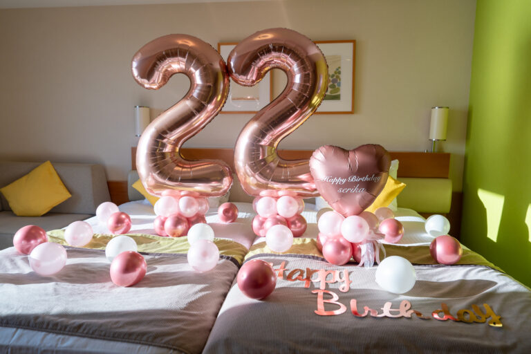 舞浜ビューホテル에서의 22세 생일 서프라이즈 풍선 장식