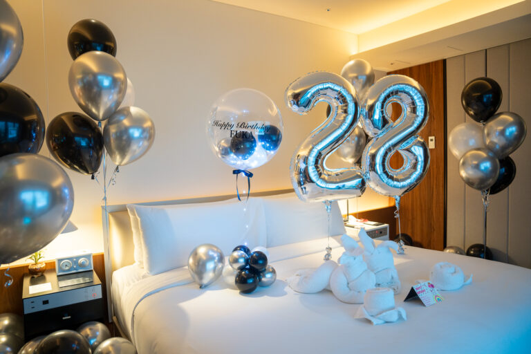 W大阪的28岁生日惊喜气球装饰