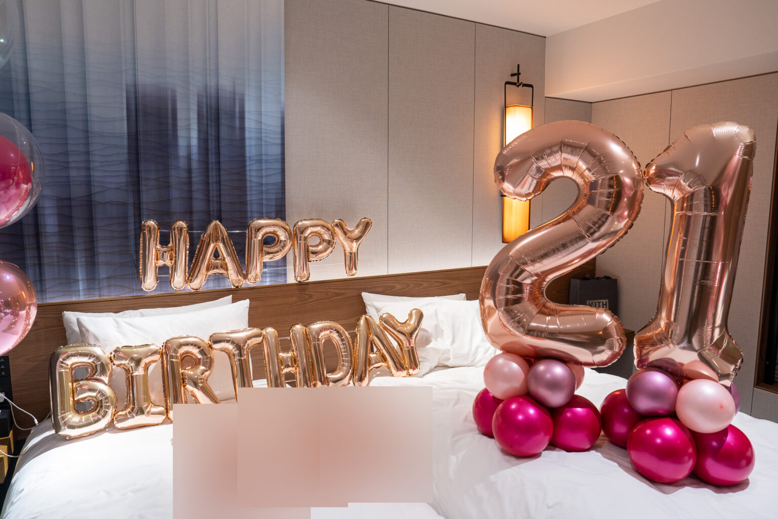 ハイアットリージェンシー東京21歲生日驚喜氣球裝飾