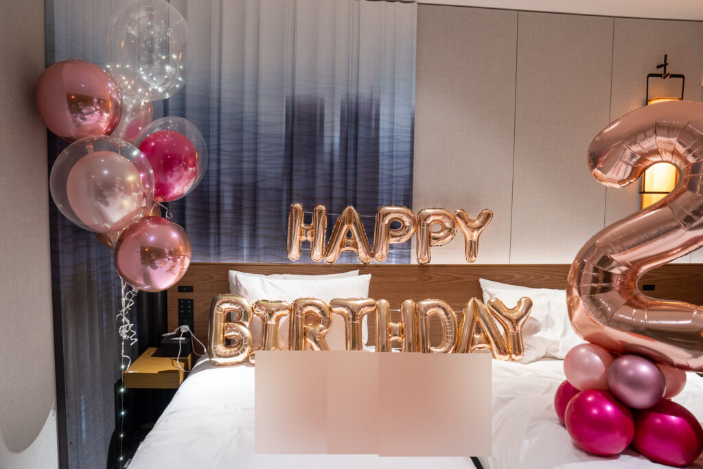 ハイアットリージェンシー東京21歲生日驚喜氣球裝飾