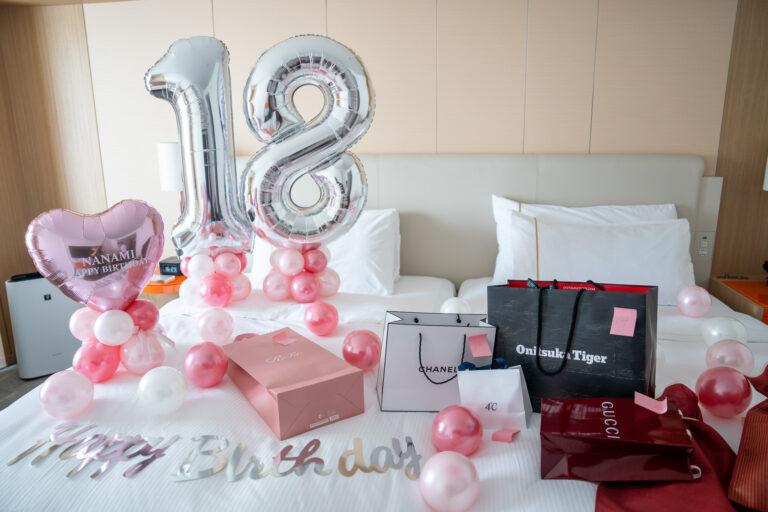 シェラトン都ホテル大阪での18歳誕生日サプライズ飾り付け