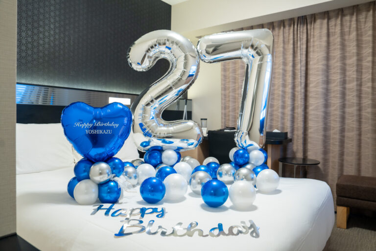 リッチモンドプレミアム浅草での27歳誕生日バルーン装飾サプライズ