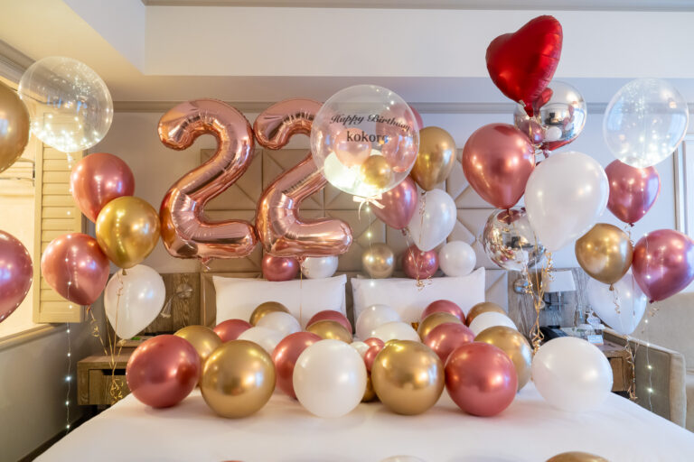 ヒルトン東京お台場での22歳誕生日バルーン装飾サプライズ