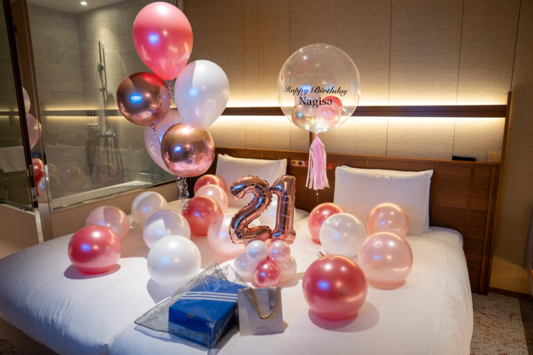 カンデオホテルズ大阪ザ・タワーでの21歳誕生日サプライズバルーン装飾