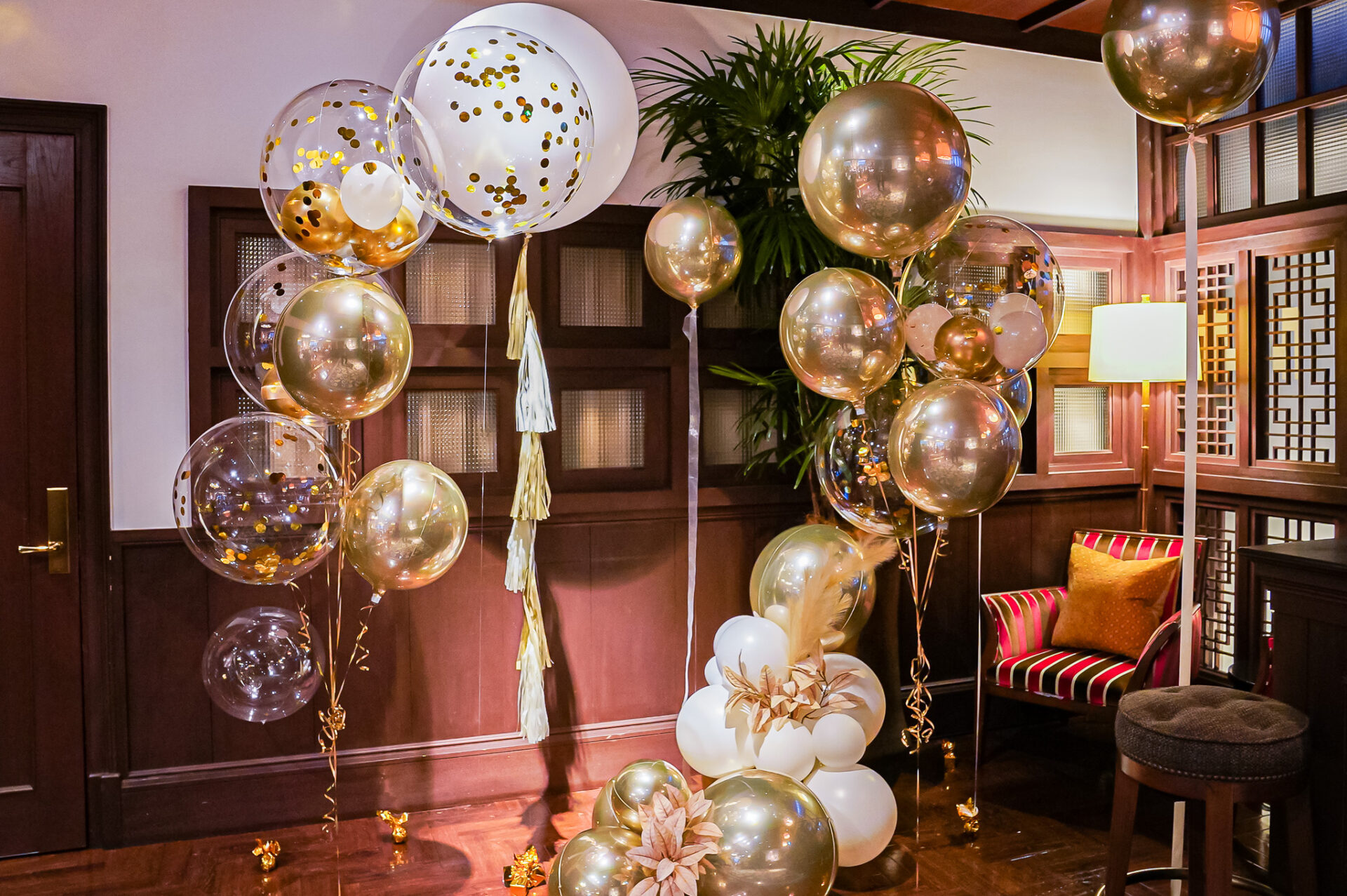 飲食店でパーティー装飾