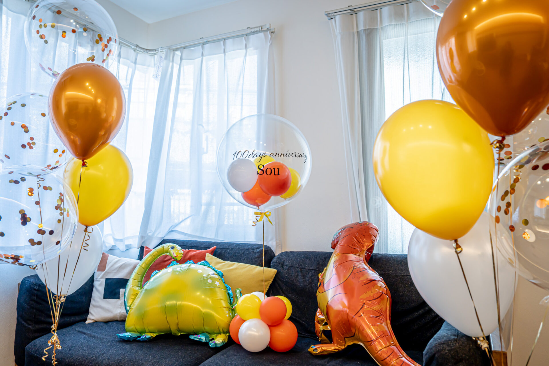 子供の100日祝いバルーン装飾