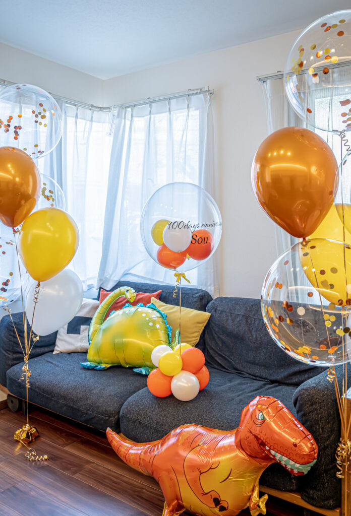 子供の100日祝いバルーン装飾