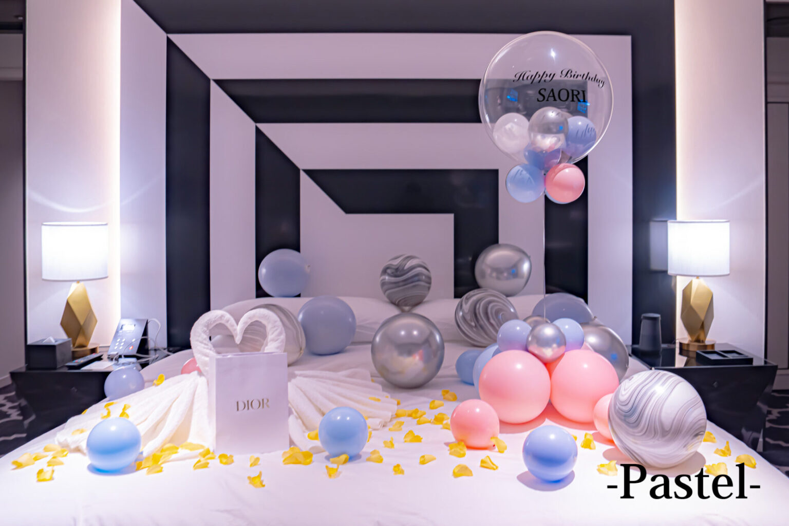 ホテルでお誕生日サプライズ装飾