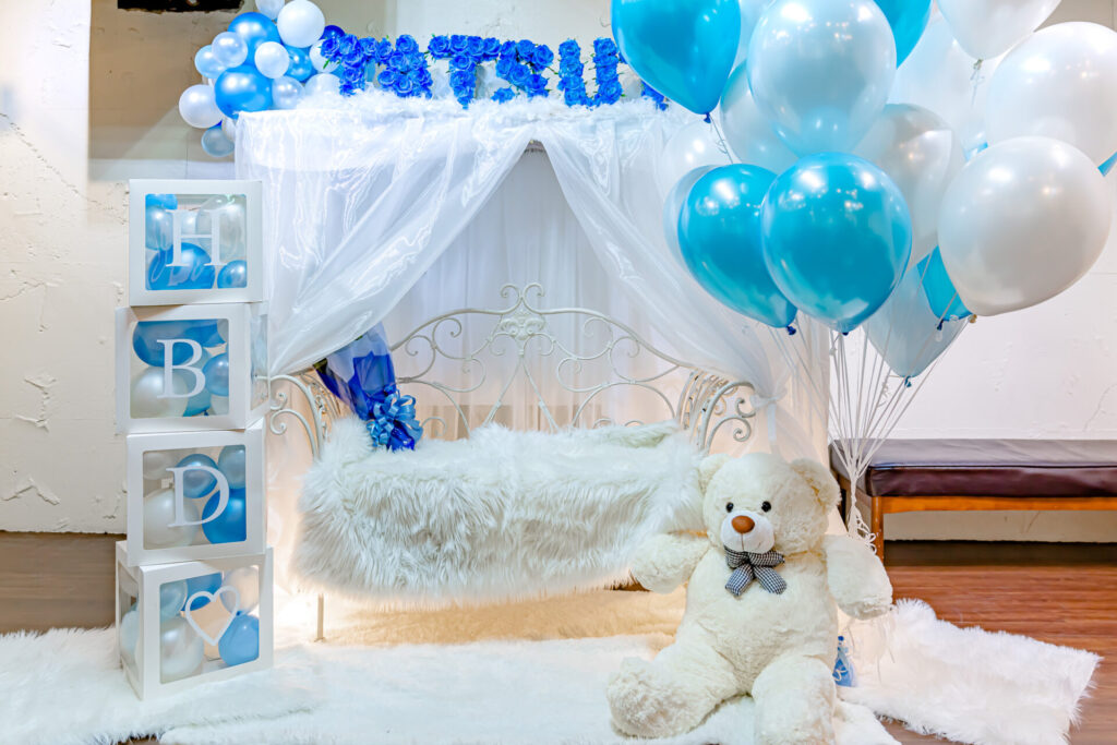 撮影スタジオでバルーン装飾