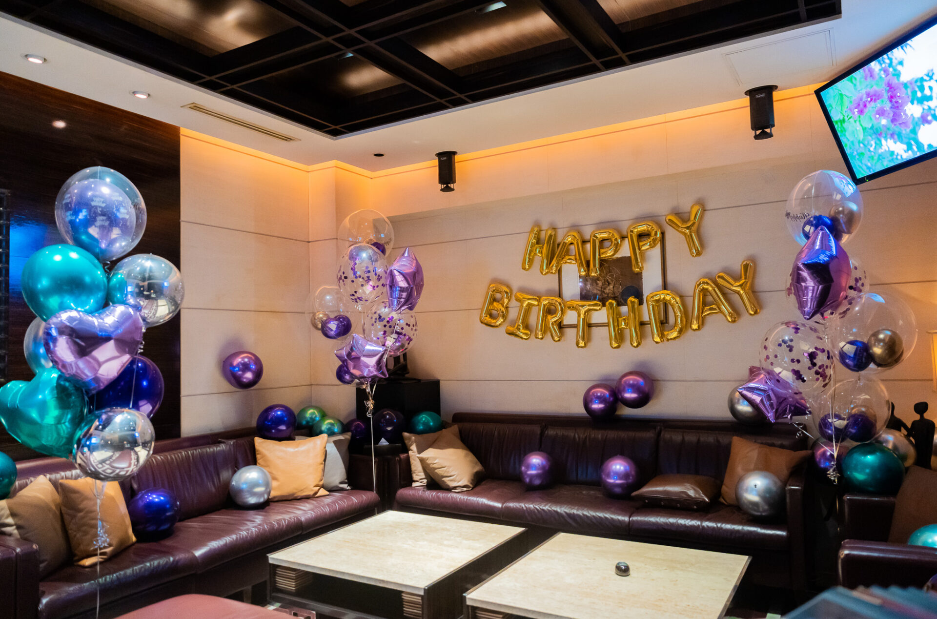 飲食店でお誕生日サプライズ装飾