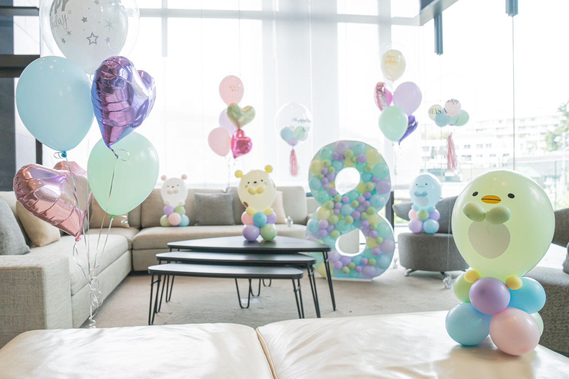 自宅ですみっコぐらしのキッズバースデー装飾