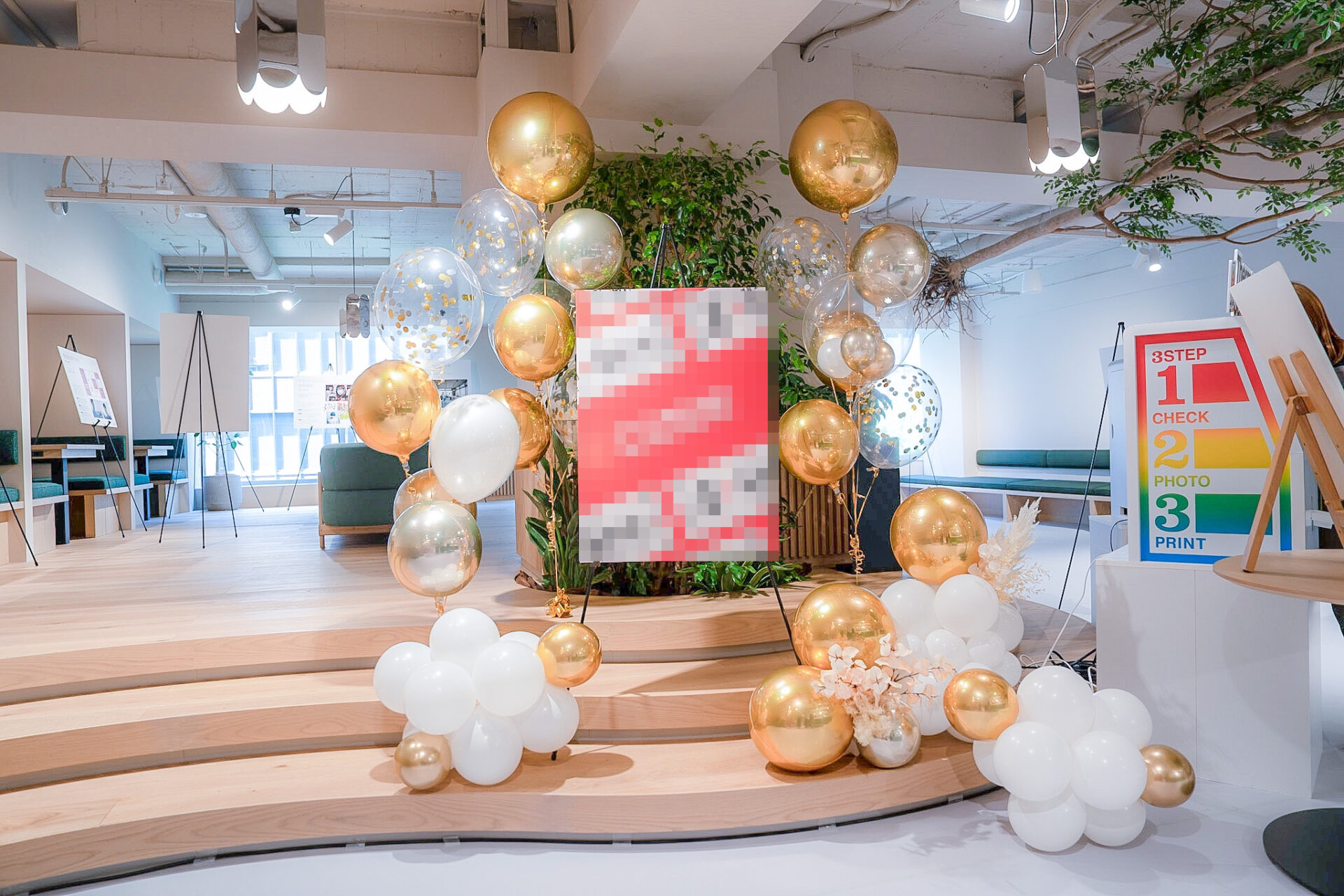 オフィスイベント装飾のフォトスポット
