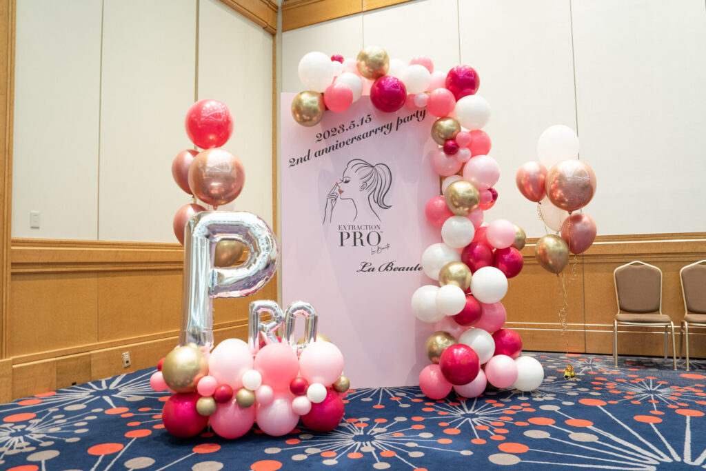 会社のイベントでのフォトスポット装飾