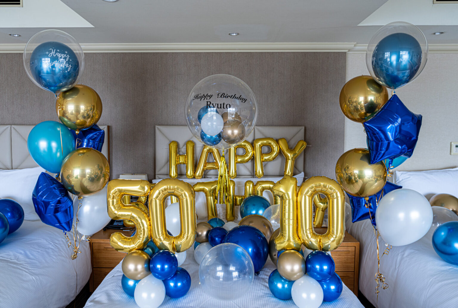 ホテルでお誕生日サプライズバルーン