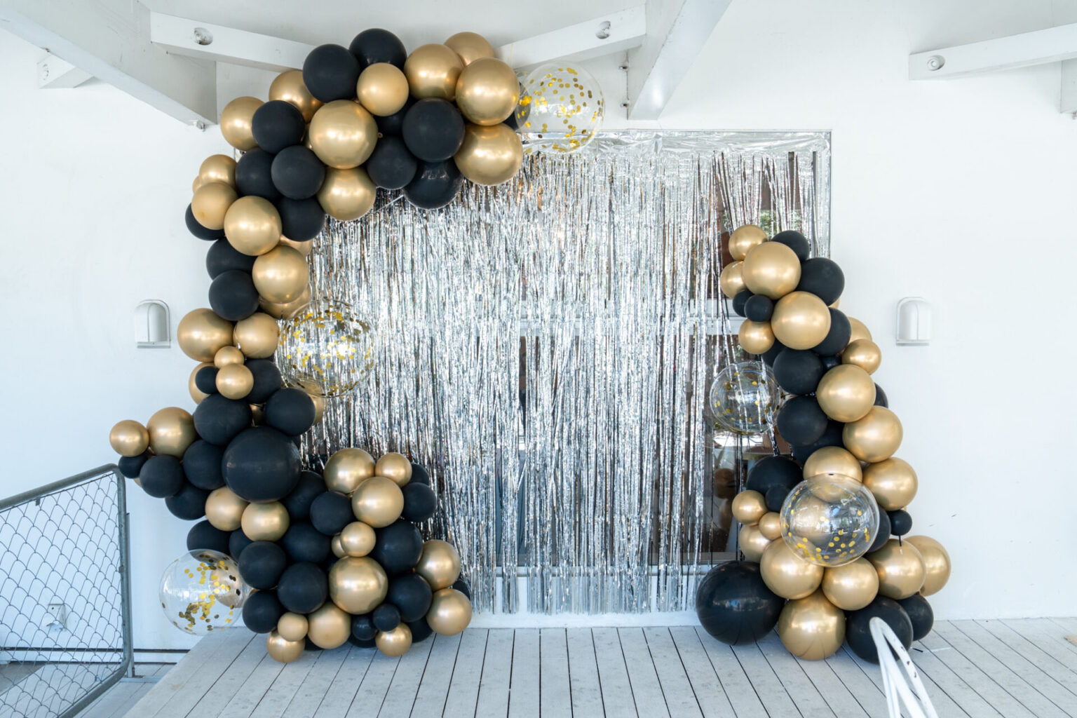 屋外のフォトスポットバルーン