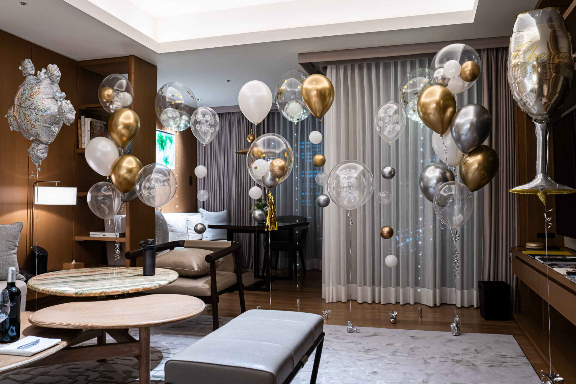 自宅の大人向けクリスマスパーティー装飾