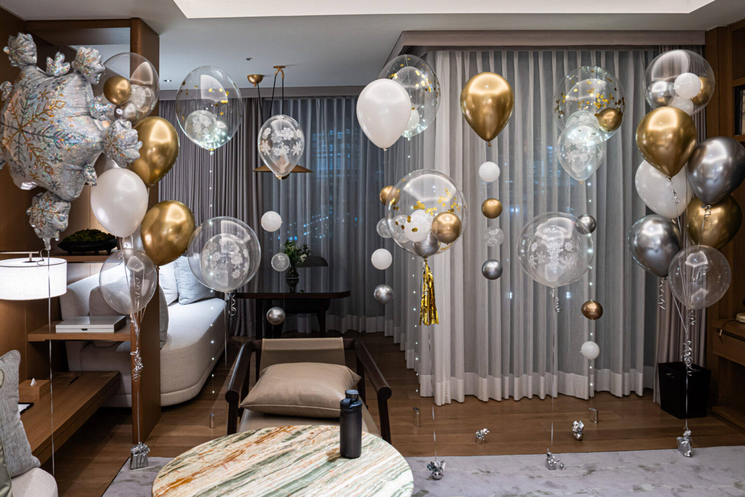 自宅の大人向けクリスマスパーティー装飾