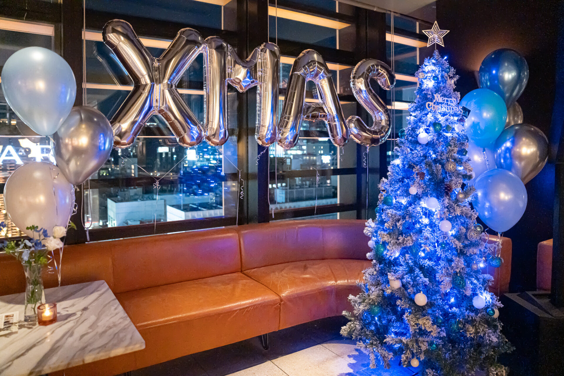 飲食店のクリスマス装飾