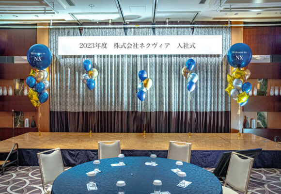 入社式 ステージデコレーション